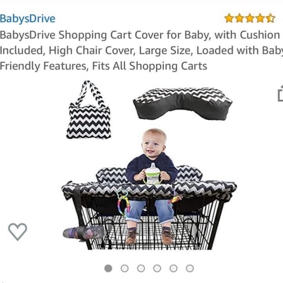 Baby Cart Cover with Cushion BabysDrive Shopping Cart Covers for Baby Loaded with Baby-Friendly Features Fits All Shopping Carts High Chair Cover